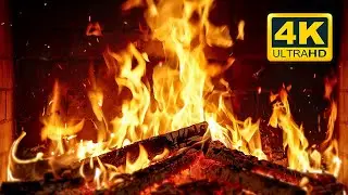 🔥 Cozy Fireplace 4K (12 HOURS). Fireplace with Crackling Fire Sounds. Crackling Fireplace 4K