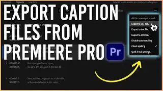 How to Export Captions from Premiere Pro