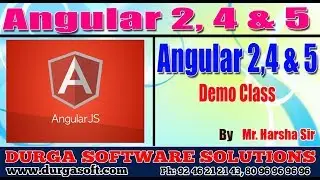 Angular tutorial || Angular 2 ,4 & 5 Demo by Harsha Sir