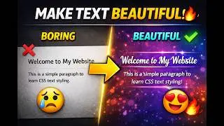 Make Your Website Look Beautiful 😍 | CSS Fonts & Text Styling Tutorial