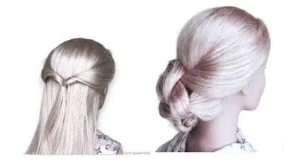 ОБЪЕМНЫЙ ПУЧОК ПЛЕТЕНАЯ ПРИЧЕСКА ИЗ КОСИЧЕК,EASY UPDO VOLUME BUN Braids Hairstyles ,