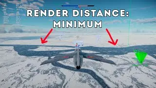 Render distance in War Thunder. Minimum graphics.