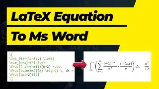 Copy LaTeX Equations from TexStudio to MS Word in SECONDS!