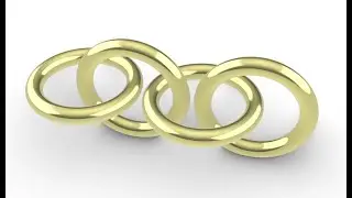 How to create a round chain-links with Rhino 7 0, and how to add a polished texture.