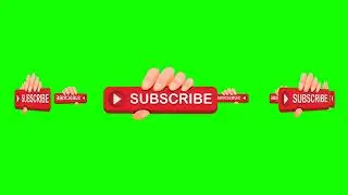 Subscribe Button Green Screen || Animated Subscribe Button || Free Stock Footage