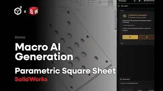 Demo Macro - Parametric Square Sheet With Progessive Hole Pattern - Solidworks