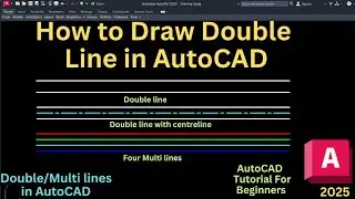How to draw double line in AutoCAD | AutoCAD double line