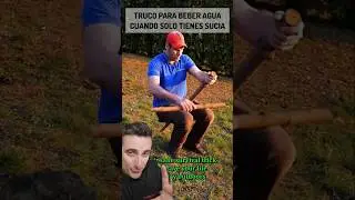 Truco para poder beber agua sucia.#supervivencia #curiosidades #sabiasque