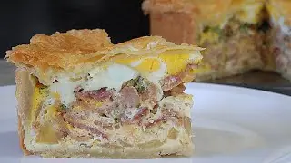 Bacon and Egg Pie - Egg and Bacon Pie the Kiwi Classic!