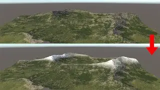 Add Realistic Ice to 3D Terrain model in Unity using Shader Graph in one minute