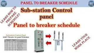 Panel to Breaker Schedule || Part 1 || Control of Breaker || English