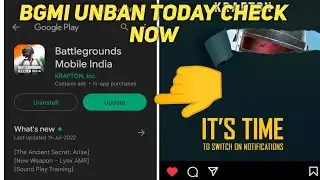 BGMI Unban Today Check Now  🥳