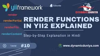 Yii2 Views: render, renderPartial, renderContent & renderFile Explained in Hindi |  Tutorial 10