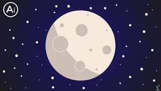 How to draw full moon in Adobe illustrator