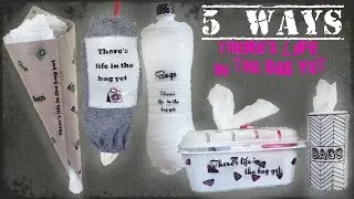 5 Ways DIY Plastic Bags Dispenser from old pant, plastic bottle & sheet | Plastic Bag Holder/Storage