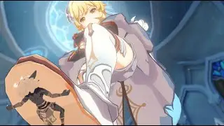 [MMD] Lumine grinds a tiny Hilichurl (Genshin Impact) [Motion DL]