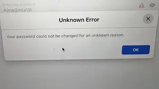 Facebook Your password could not be changed for an unknown reason problem solve | FB Unknown Error 