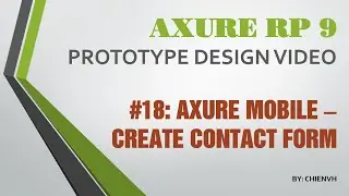 Axure RP 9: #18 Create Mobile Contact Screen using Axure