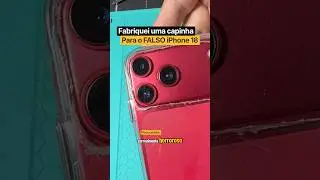 Fiz uma capinha para o “iPhone 18” #iphone #fake #tecnologia #entretenimento #celular #satira