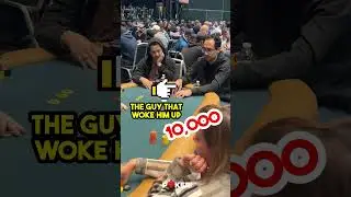 Poker player FELL ASLEEP and then went all in! 