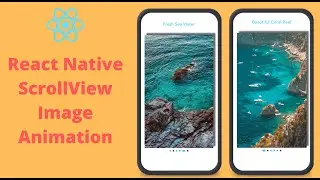 React Native Horizontal Scrollview Image, Text, Carousel Indictor Animation | 3D view | Part 9