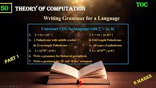 Writing Grammar for a Language  # Theory of Computation |TOC | Lect 50
