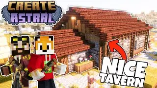 I built a HUGE Tavern in Minecraft Create: Astral