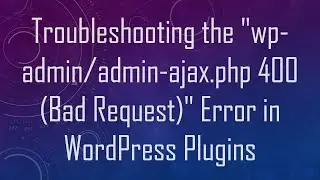 Troubleshooting the 