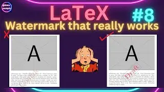Latex Tutorial 08: How to correctly place a WATERMARK in LATEX.