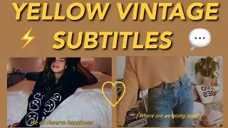 HOW TO ADD VINTAGE YELLOW SUBTITLES TO PHOTOS AND VIDEOS for FREE! (iOS/Android)
