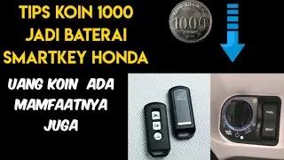 Tips Cara ganti Baterai Smart key motor Honda Dengan uang Koin #memperbaikiSmartkeyHonda