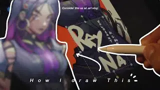 How to draw Reyna from Valorant - Art vlog and Draw with me