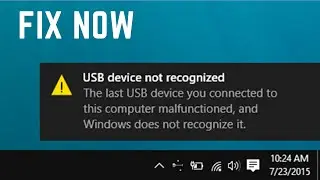 USB Device not recognized Windows 10 / 8 / 7 Fixed | How to fix Unrecognized USB Flash Drive 2023