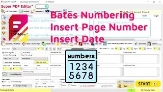 Pdf Bates Numbering | Insert Page to Number Pdf | PDF Processor | Super PDF Editor | Pulkitsoft