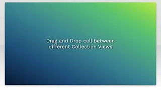 Drag and Drop cell between different Collection Views