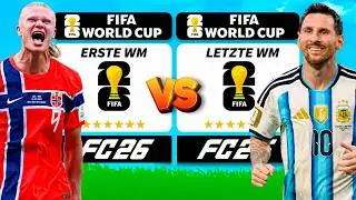 Spieler die ihre ERSTE WM vs ihre LETZTE WM gespielt haben in FC 26! 👀🏆 | Experiment