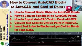 How to Convert AutoCAD Block Data to Civil 3d Points and Export to Excel