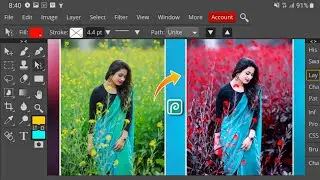 How To Edit Photos In Photopea Mobile 🔥 Glowing Red Tone 😜 Photopea Editing Mobile