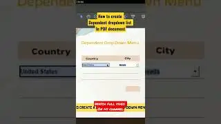 Create dependent dropdown list in pdf acrobat 