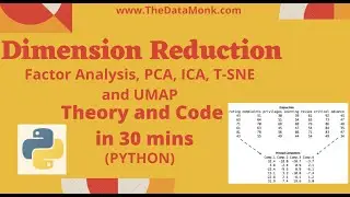 Dimension Reduction Theory and Code in Python | Part 12 | Machine Learning in Python | The Data Monk