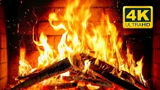 🔥 Cozy Fireplace 4K (12 HOURS). Fireplace with Crackling Fire Sounds. Crackling Fireplace 4K