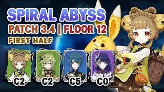 Yaoyao Hyperbloom | Genshin Impact 3.4 Spiral Abyss Floor 12 First Half