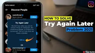 Instagram Try Again Later Problem Solve | Fix Instagram Try Again Later & Action Block Problem |