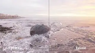 Blender comparison Eevee vs. Cycles | fluid simulation