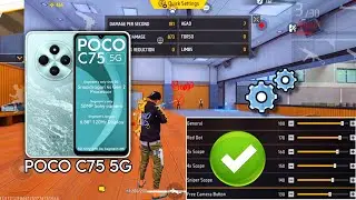 Poco C75 5G free fire sensitivity setting ⚙️ | Poco C75 5G free fire headshot setting ⚙️