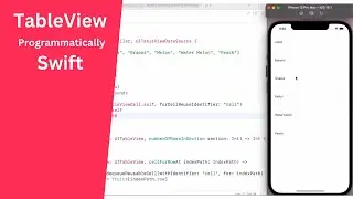 UITableView for beginners programmatically in Swift - Simple UITableView