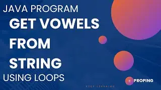 Java program to find Vowels in a String
