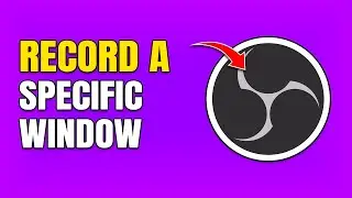 How To Record Specific Window in OBS Studio