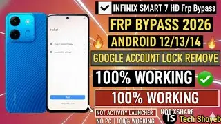 Infinix Smart 7 HD FRP Bypass 2026 | Google Account Unlock Without PC|New Update