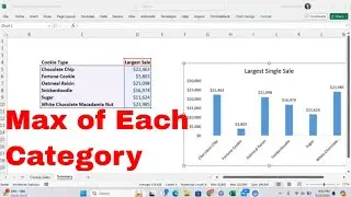 How to Make a Bar Chart That Shows the Largest Value for Each Category in Microsoft Excel! 